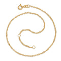 Chaînette de cheville Or jaune 9K 23-25 cm