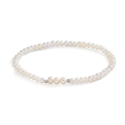 Bracelet Acier inoxydable perle d'eau douce 3.5-4 mm 17 cm