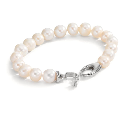 Bracelet Acier inoxydable perle d'eau douce 8.5-9 mm 19.5 cm