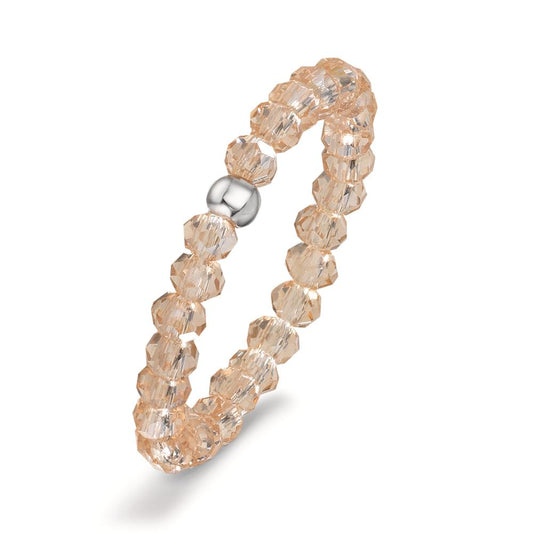 Bague Acier inoxydable Cristal champagne, 3 mm