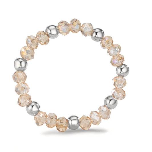 Bague Acier inoxydable Cristal champagne, 3 mm