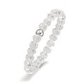Bague Acier inoxydable Cristal blanc, 3 mm