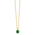 Collier Or jaune 18K Émeraude 0.22 ct 42 cm