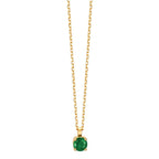 Collier Or jaune 18K Émeraude 0.22 ct 42 cm