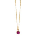 Collier Or jaune 18K Rubis 0.26 ct 42 cm