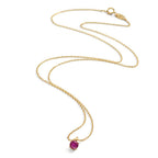 Collier Or jaune 18K Rubis 0.26 ct 42 cm
