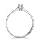 Bague solitaire Or blanc 18K Diamant 0.09 ct, w-si