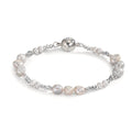 Bracelet Acier inoxydable Cristal gris perle d'eau douce gris