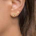 Clous d'oreilles Or jaune 9K Noeud