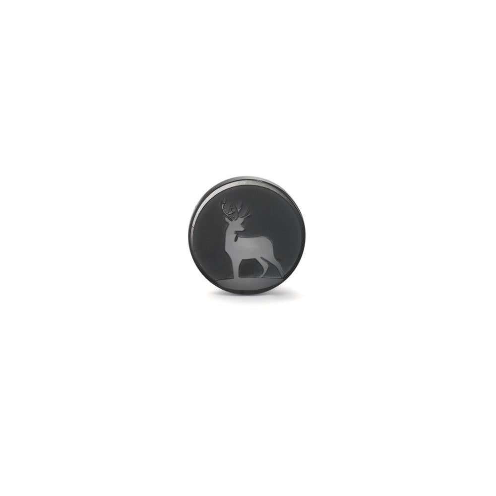 Clous d'oreille à l'unité Acier inoxydable noir PVD Cerf Ø8 mm