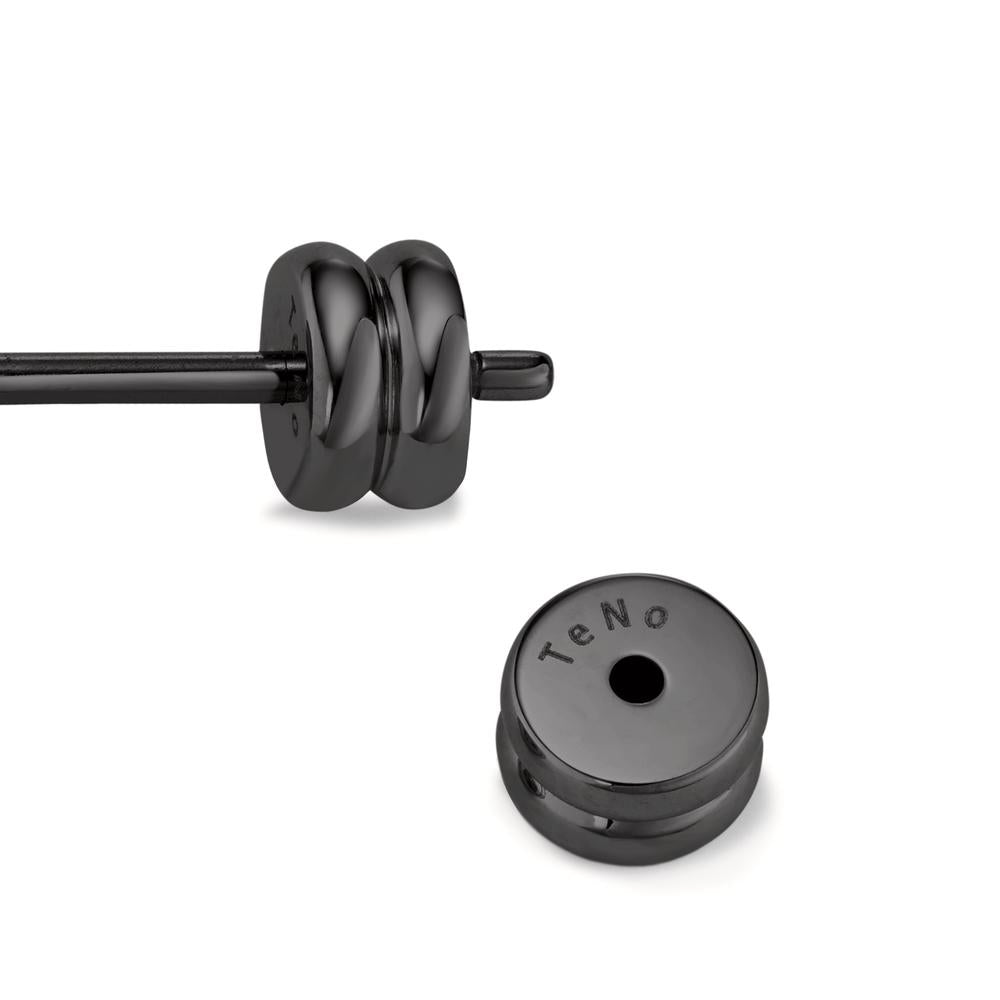 Clous d'oreille à l'unité Acier inoxydable noir PVD Cerf Ø8 mm