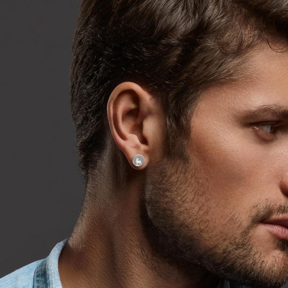 Clous d'oreille à l'unité Acier inoxydable Cerf Ø8 mm