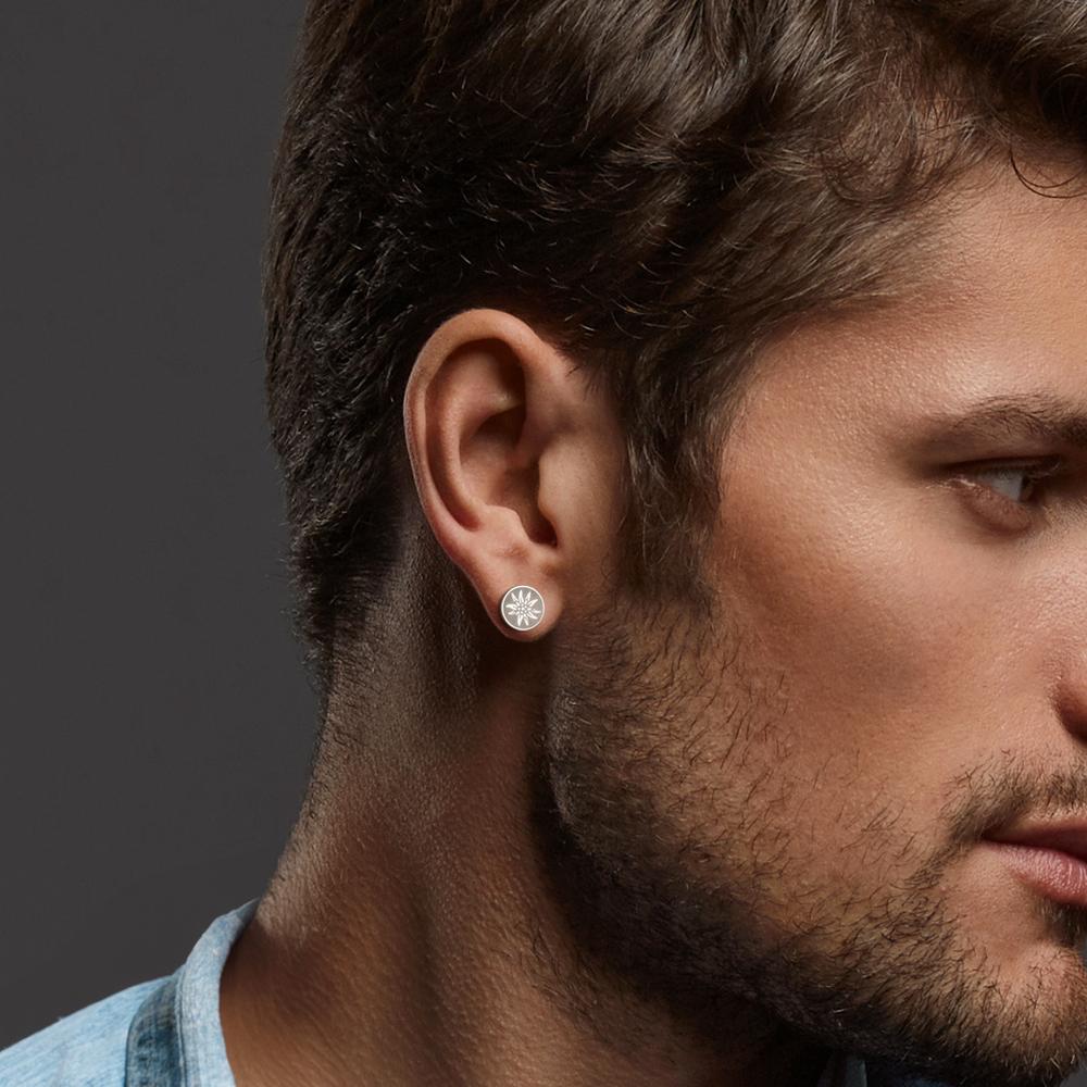 Clous d'oreille à l'unité Acier inoxydable Edelweiss Ø8 mm