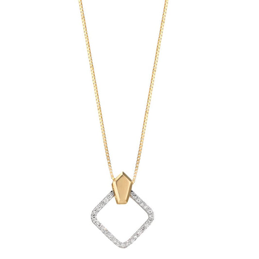 Pendentif Or jaune 18K Diamant 0.10 ct, w-si