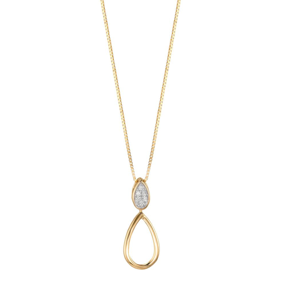 Pendentif Or jaune 18K Diamant 0.03 ct, 6 Pierres, w-pi1
