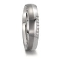 Alliance Acier inoxydable, Titane Diamant 0.09 ct, 6 Pierres, w-si