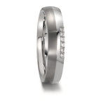 Alliance Acier inoxydable, Titane Diamant 0.09 ct, 6 Pierres, w-si
