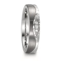 Alliance Acier inoxydable, Titane Diamant 0.045 ct, 3 Pierres, w-si