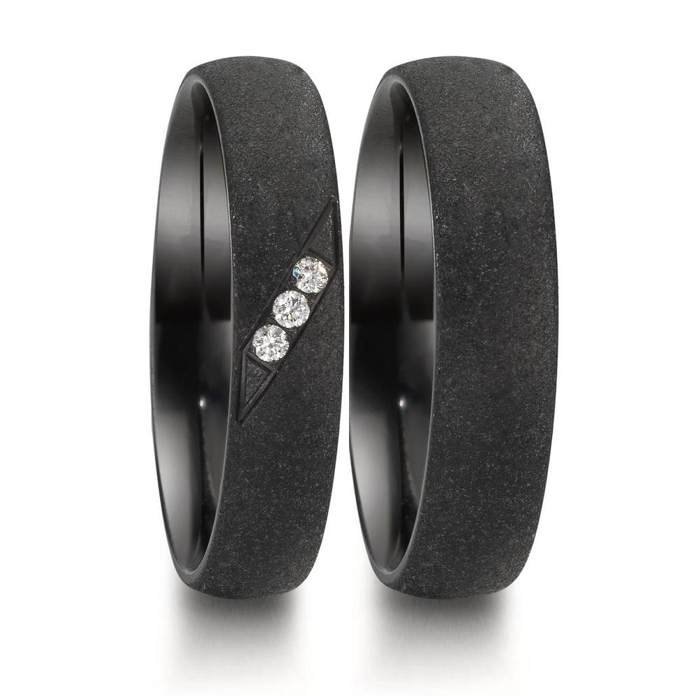 Alliance Zirconium Diamant 0.045 ct, 3 Pierres, w-si