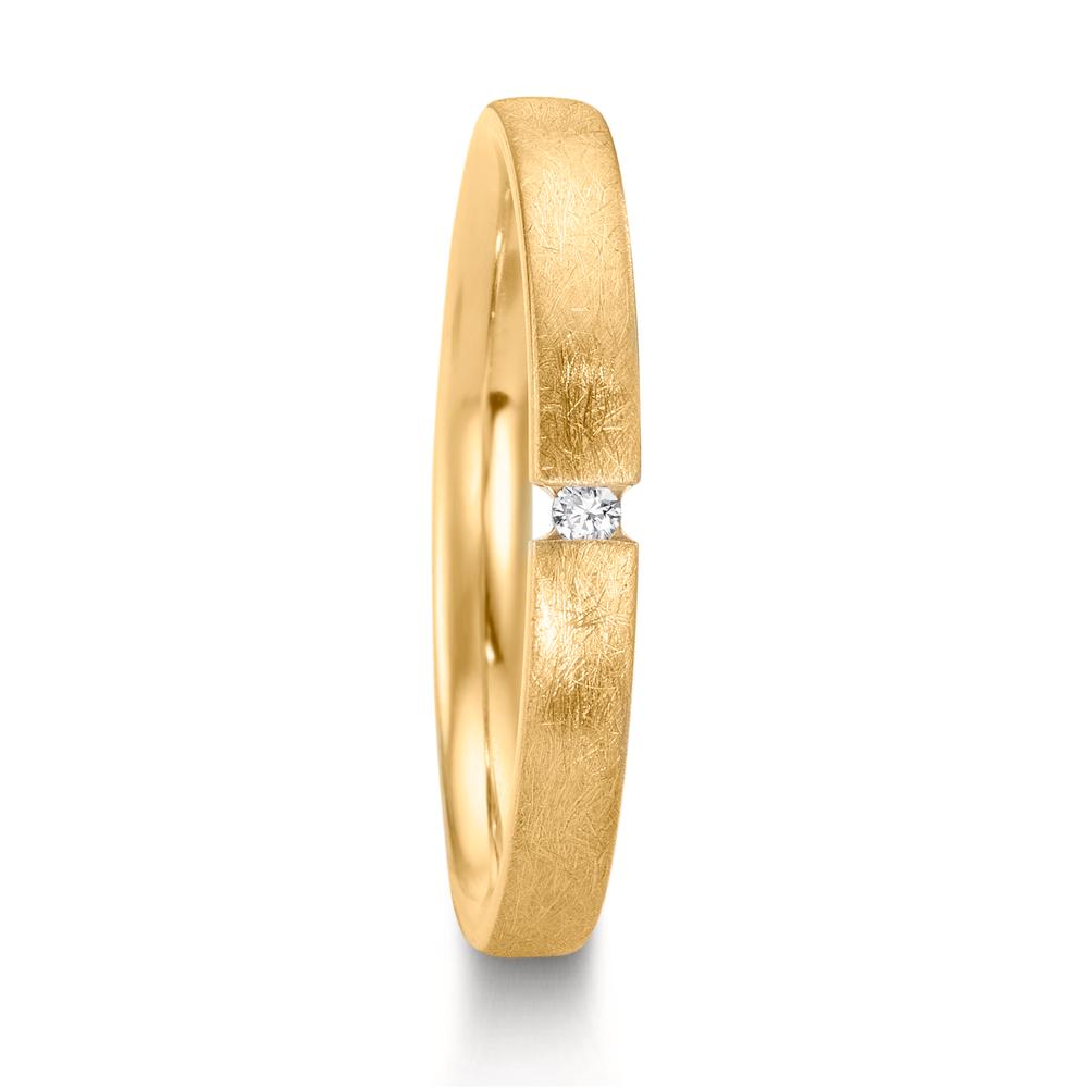 Alliance Or jaune 18K Diamant 0.015 ct, w-si