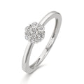 Bague Argent Zircone 7 Pierres Rhodié