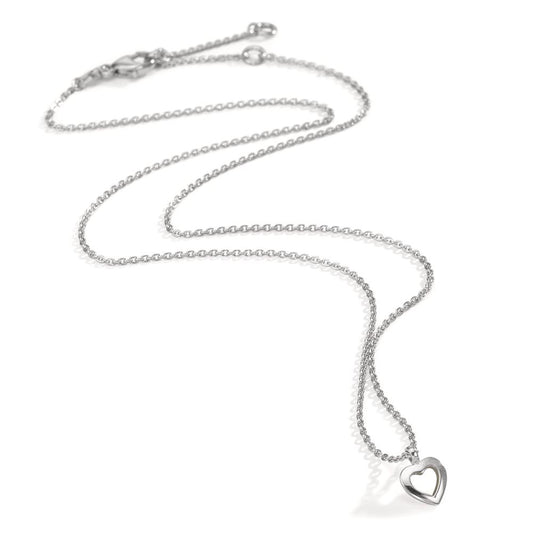 Collier Argent Rhodié Coeur 38-42 cm
