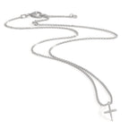 Collier Argent Rhodié Croix 38-42 cm