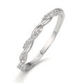 Bague à superposer Argent Zircone 18 Pierres Rhodié