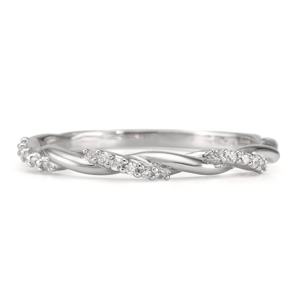 Bague à superposer Argent Zircone 18 Pierres Rhodié