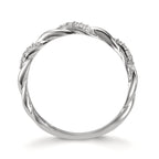 Bague à superposer Argent Zircone 18 Pierres Rhodié