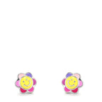 Clous d'oreilles Argent Rhodié Ø6 mm