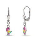 Pendant d'oreilles Argent Rhodié Perroquet
