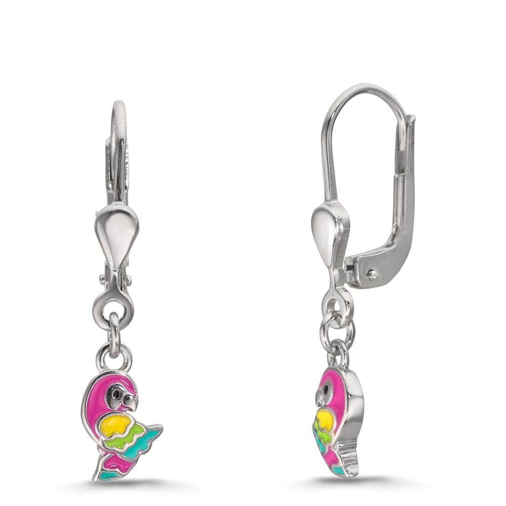 Pendant d'oreilles Argent Rhodié Perroquet