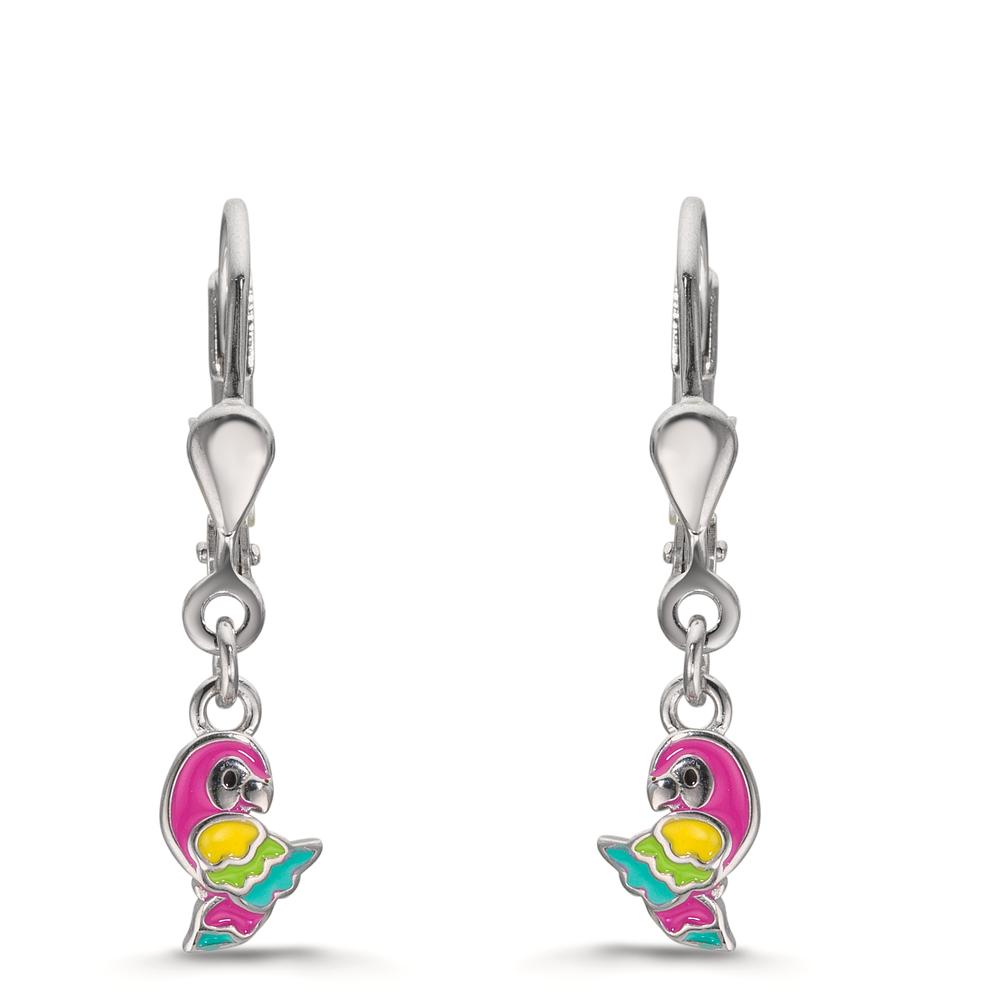 Pendant d'oreilles Argent Rhodié Perroquet