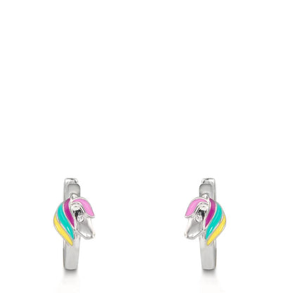 Créoles à charnières Argent Rhodié Cheval