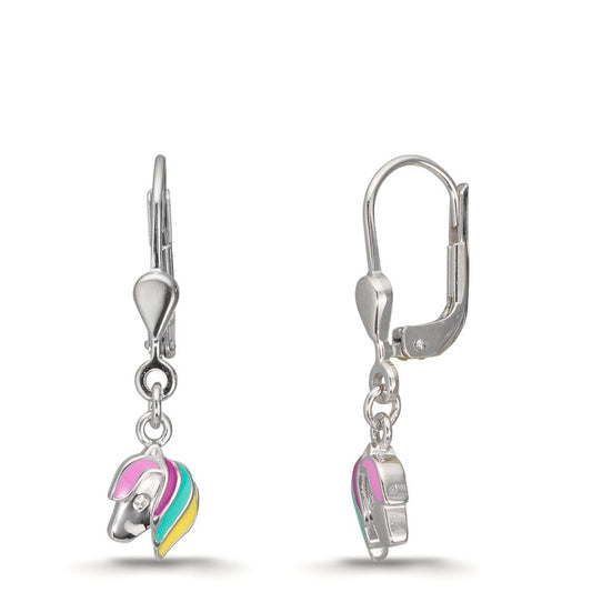 Pendant d'oreilles Argent Rhodié Cheval