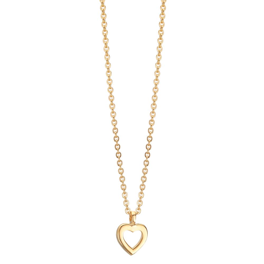 Collier Or jaune 9K Coeur 38-42 cm