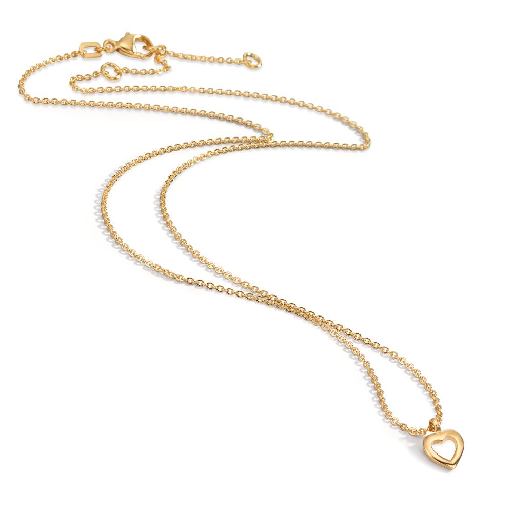 Collier Or jaune 9K Coeur 38-42 cm