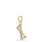 Pendentif Or jaune 9K Zircone