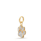 Pendentif Or jaune 9K Zircone Patte Ø9.5 mm