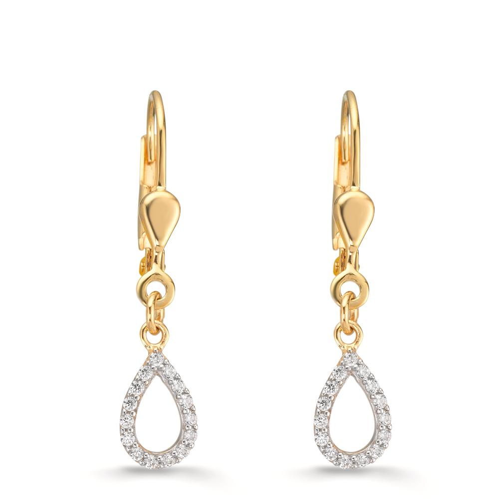 Pendant d'oreilles Or jaune 9K Zircone