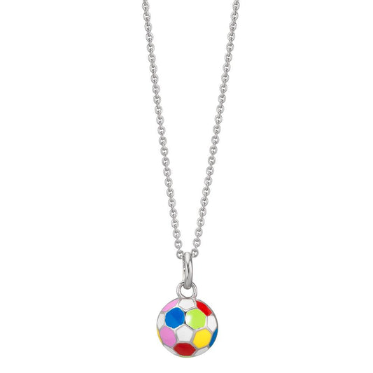 Chaînette avec pendentif Argent Rhodié Football 36-38 cm