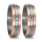 Alliance Tantale 999, Or rose 14K Diamant 0.02 ct, w-si