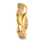 Alliance Or jaune 18K Diamant 0.09 ct, 18 Pierres, tw-vsi