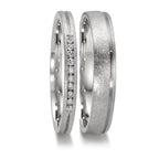 Alliance Platine 950 Diamant 0.075 ct, 10 Pierres, w-si