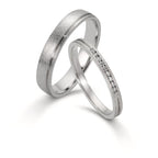 Alliance Platine 950 Diamant 0.075 ct, 10 Pierres, w-si