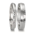 Alliance Platine 950 Diamant 0.035 ct, 7 Pierres, w-si