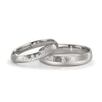 Alliance Platine 950 Diamant 0.035 ct, 7 Pierres, w-si