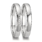 Alliance Platine 950 Diamant 0.02 ct, 5 Pierres, w-si