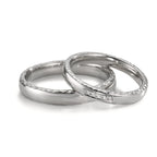 Alliance Platine 950 Diamant 0.02 ct, 5 Pierres, w-si